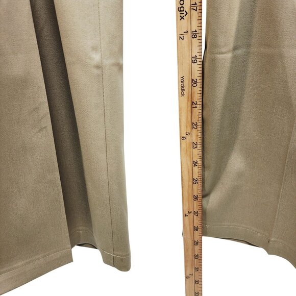Wrangler Riata Mens Flat Front Relaxed Fit Chino Pants Size 42X30 Stretch  Khaki - Picture 9 of 10